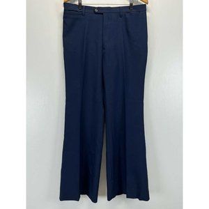 Mens Vintage Tobias Polyester Bell Bottom Pants Sz 34 X 31 VGUC Contrast Stitch